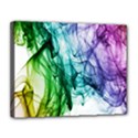 Colour Smoke Rainbow Color Design Canvas 14  x 11  View1