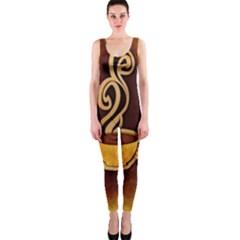 Coffee Drink Abstract Onepiece Catsuit by Simbadda