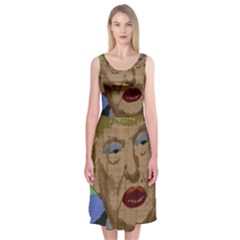 Donald Trump Midi Sleeveless Dress by Valentinaart