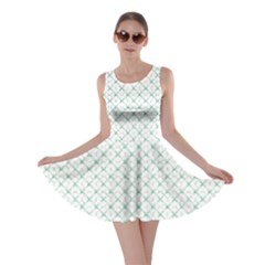 Green Pattern Classic Plaited Ornament Skater Dress by CoolDesigns