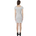 Gray Pattern Airplanes in the Clouds Short Sleeve Skater Dress View2