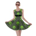 Green Pattern Clover St Patrick Skater Dress View1