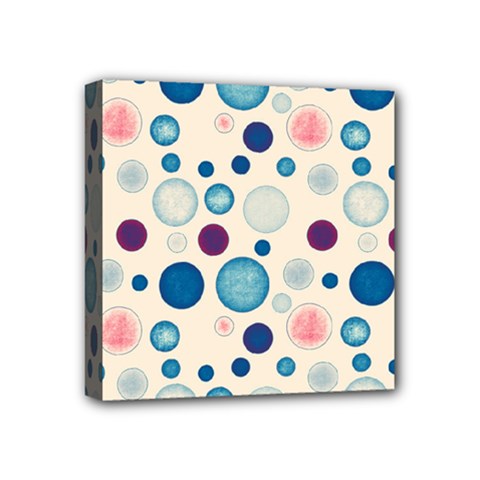 Polka Dots Mini Canvas 4  X 4  by Valentinaart