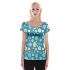 Polka Dots Women s Cap Sleeve Top by Valentinaart