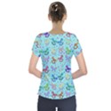 Toys pattern Short Sleeve Front Detail Top View2