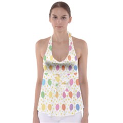 Balloon Star Rainbow Babydoll Tankini Top by Mariart