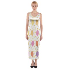 Balloon Star Rainbow Fitted Maxi Dress by Mariart