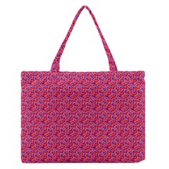 Red White And Blue Leopard Print  Medium Zipper Tote Bag by PhotoNOLA