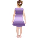 Horizontal Stripes Purple Kids  Tunic Dress View2