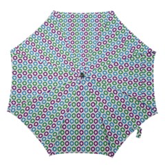 Polka Dot Like Circle Purple Blue Green Hook Handle Umbrellas (medium) by Mariart