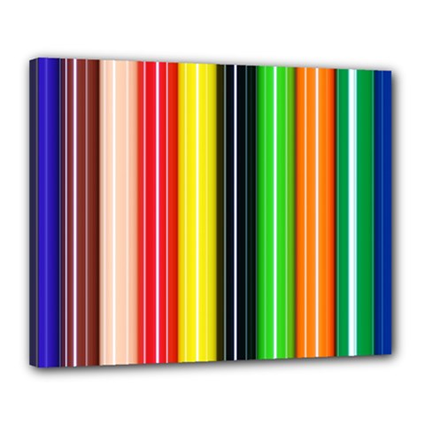 Stripes Colorful Striped Background Wallpaper Pattern Canvas 20  X 16  by Simbadda