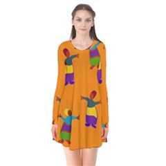 A Colorful Modern Illustration For Lovers Flare Dress by Simbadda