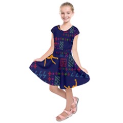 A Colorful Modern Illustration For Lovers Kids  Short Sleeve Dress by Simbadda