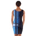 Modern Office Window Architecture Detail Wrap Front Bodycon Dress View2