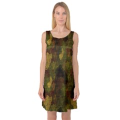 Textured Camo Sleeveless Satin Nightdress by Simbadda