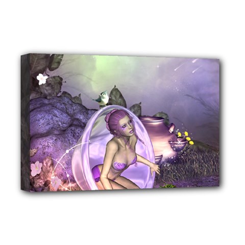 Wonderful Fairy In The Wonderland , Colorful Landscape Deluxe Canvas 18  X 12   by FantasyWorld7