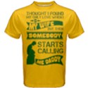 Yellow & Green Only Love Wife Starts Calling Daddy Men s Cotton Tee View1