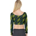 Modern Geometric Seamless Pattern Long Sleeve Crop Top View2