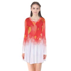 Abstract Love Heart Design Flare Dress by Simbadda