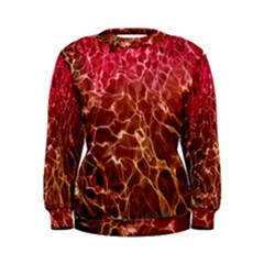 Background Water Abstract Red Wallpaper Women s Sweatshirt by Simbadda