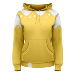 Beer Foam Yellow White Women s Pullover Hoodie by Mariart