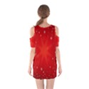 Red Holiday Background Red Abstract With Star Shoulder Cutout One Piece View2