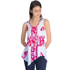 British Flag Abstract British Union Jack Flag In Abstract Design With Flowers Sleeveless Tunic by Nexatart