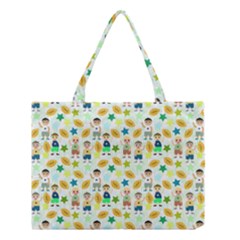 Football Kids Children Pattern Medium Tote Bag by Nexatart