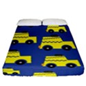 A Fun Cartoon Taxi Cab Tiling Pattern Fitted Sheet (California King Size) View1