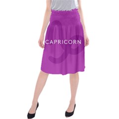 Zodiac Capricorn Purple Midi Beach Skirt by Mariart