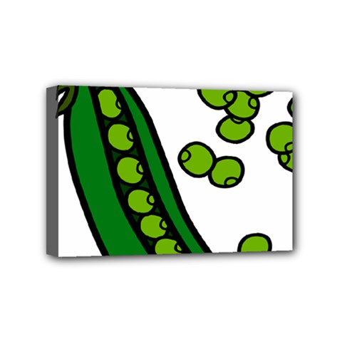 Peas Green Peanute Circle Mini Canvas 6  X 4  by Mariart