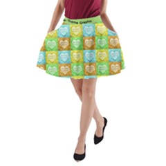 Colorful Happy Easter Theme Pattern A-line Pocket Skirt by dflcprintsclothing