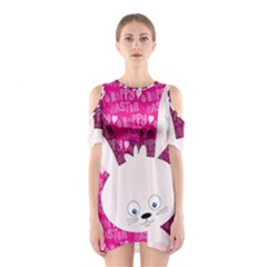 Easter Bunny  Shoulder Cutout One Piece by Valentinaart