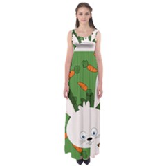 Easter Bunny  Empire Waist Maxi Dress by Valentinaart