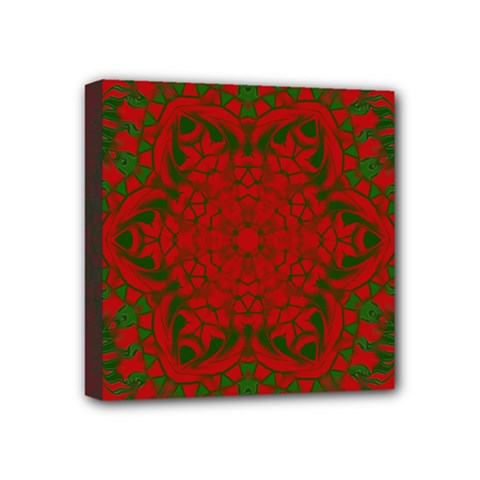 Christmas Kaleidoscope Mini Canvas 4  X 4  by Nexatart