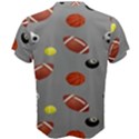 Balltiled Grey Ball Tennis Football Basketball Billiards Men s Cotton Tee View2