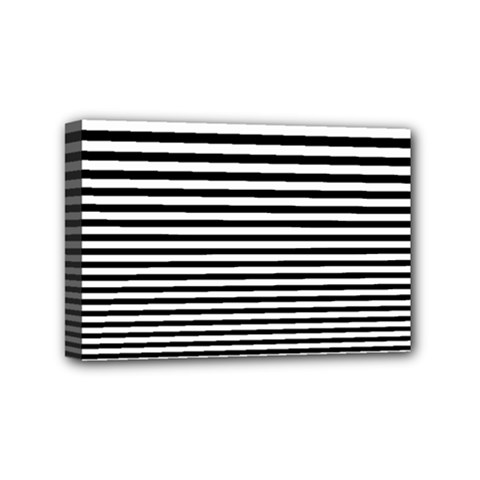 Black White Line Mini Canvas 6  X 4  by Mariart