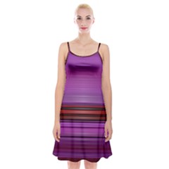 Stripes Line Red Purple Spaghetti Strap Velvet Dress by Mariart