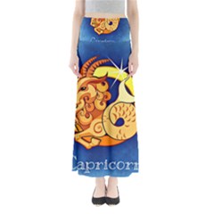 Zodiac Capricorn Maxi Skirts by Mariart