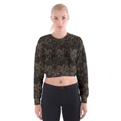 Floral Pattern Cropped Sweatshirt by Valentinaart