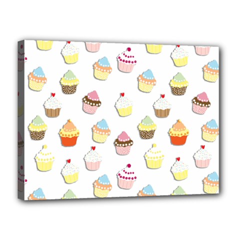 Cupcakes Pattern Canvas 16  X 12  by Valentinaart