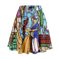 Happily Ever After 1   Beauty And The Beast High Waist Skirt by storybeth