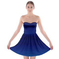 Blue Dot Strapless Bra Top Dress by PhotoNOLA