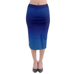 Blue Dot Midi Pencil Skirt by PhotoNOLA