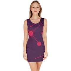 Abstract Lines Radiate Planets Web Sleeveless Bodycon Dress by Nexatart