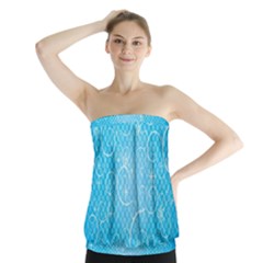 Leaf Blue Snow Circle Polka Star Strapless Top by Mariart