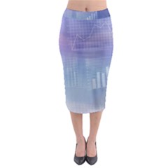 Business Background Blue Corporate Midi Pencil Skirt by Nexatart