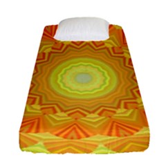 Sunshine Sunny Sun Abstract Yellow Fitted Sheet (single Size) by Nexatart