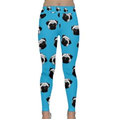 Pug Dog Pattern Classic Yoga Leggings by Valentinaart