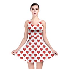 Emoji Heart Shape Drawing Pattern Reversible Skater Dress by dflcprintsclothing